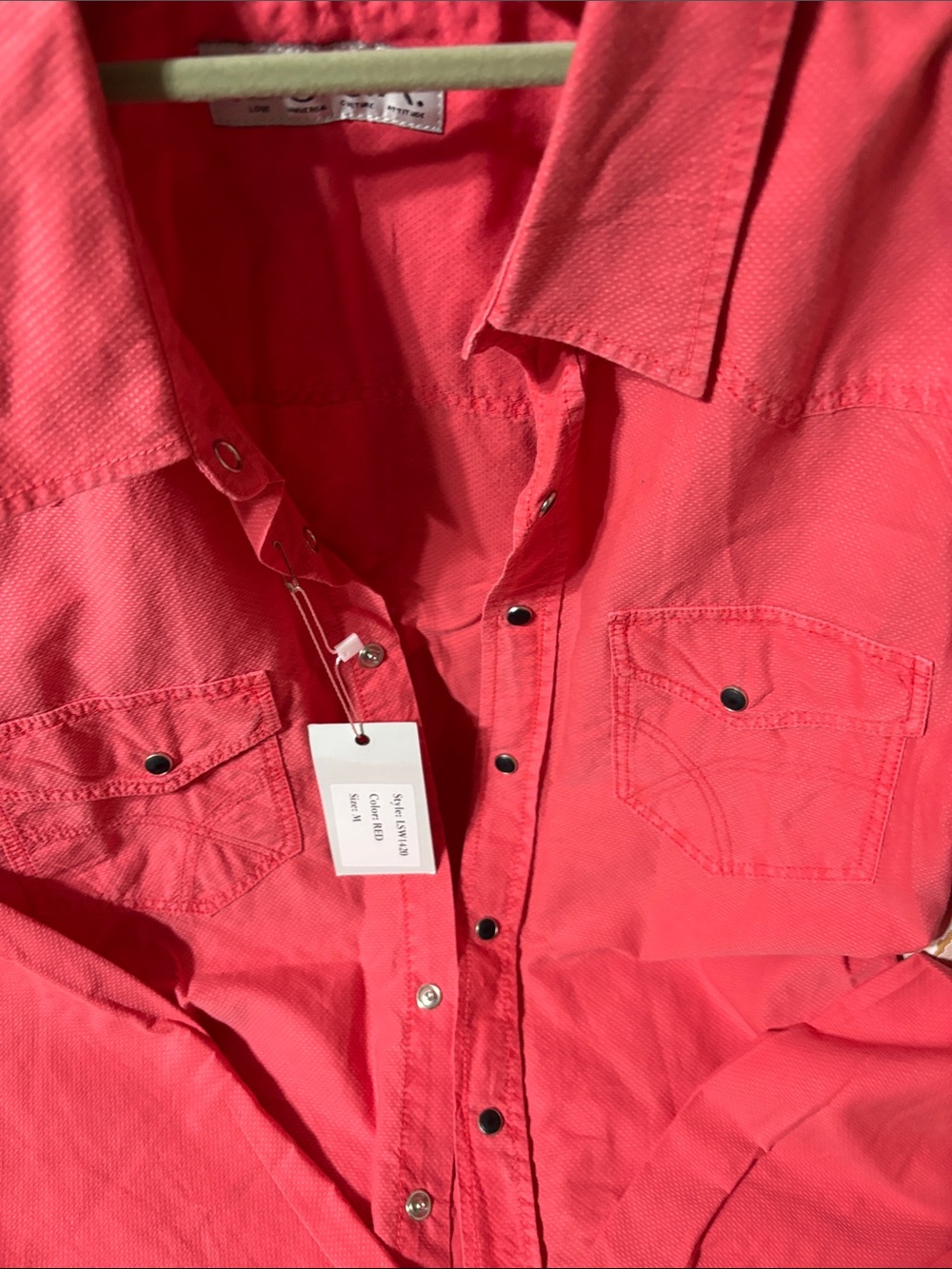 Women’s Button-Down Shirt - Coral Pink - Picture 5 of 9